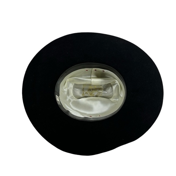 ALWAYS ON TOP Cowboy Hat 100% Wool Felt Black - Picture 4 of 6